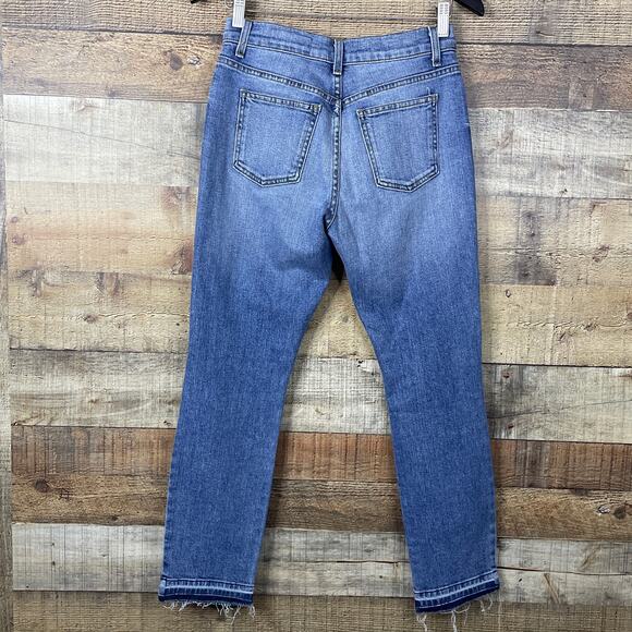 Pistola Distressed High Rise Raw Hem Blue Jeans Size 25 - Picture 4 of 9